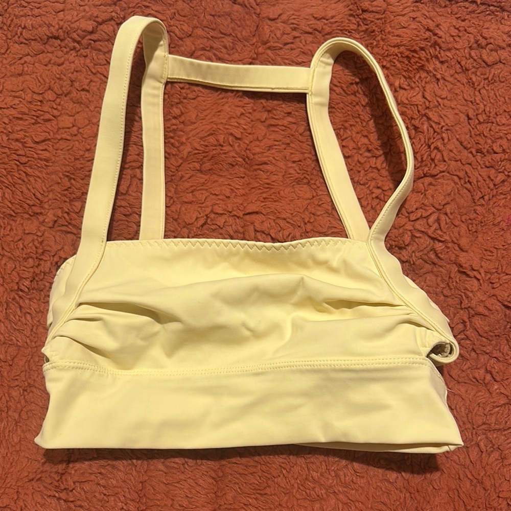 Free People FP Movement Yellow Backless Sports Bra XS